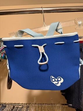 Byo by BUILT Blue Neoprene Mini Tote with Light Blue Trim